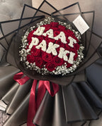 Premium rose skirt bouquet (customisable top lettering)