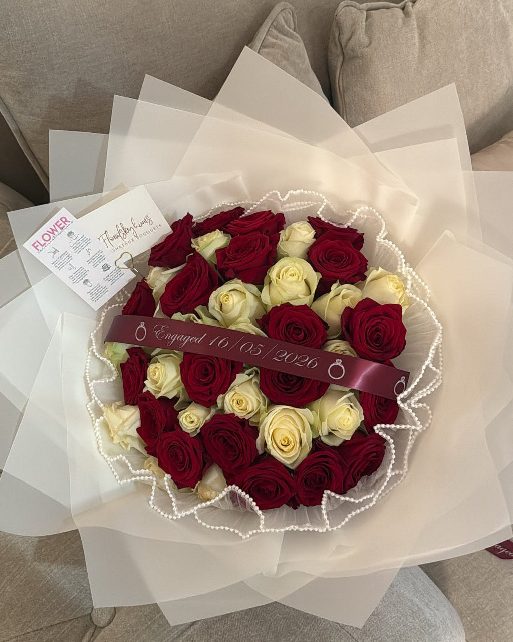 Premium rose engagement bouquet