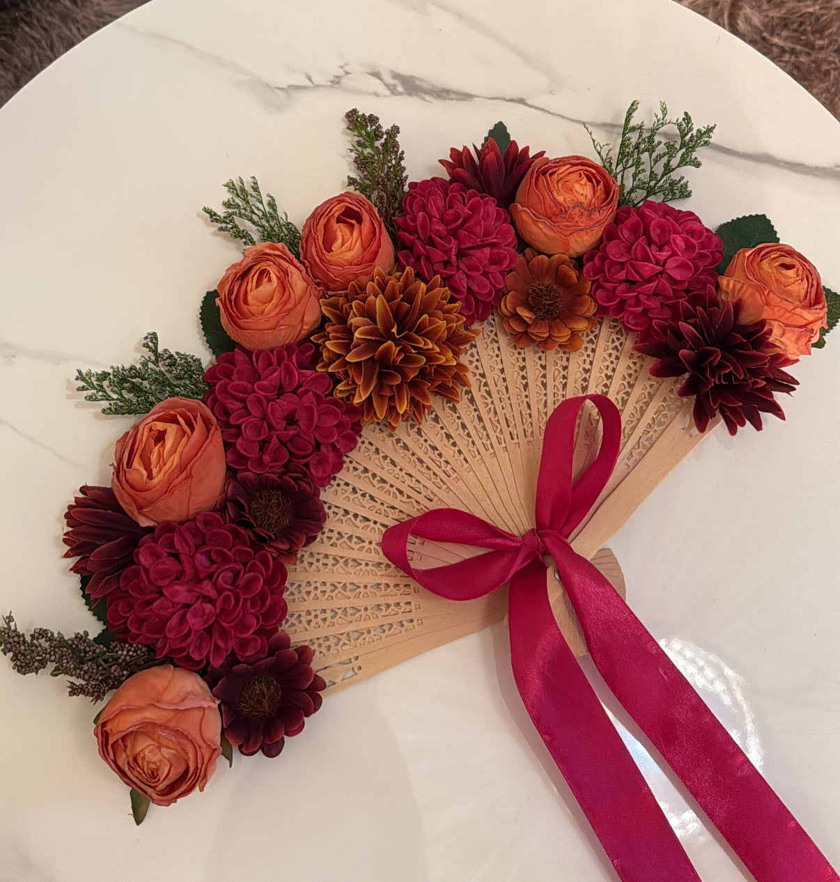 Mehndi fan bouquet