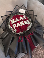 Premium rose skirt bouquet (customisable top lettering)