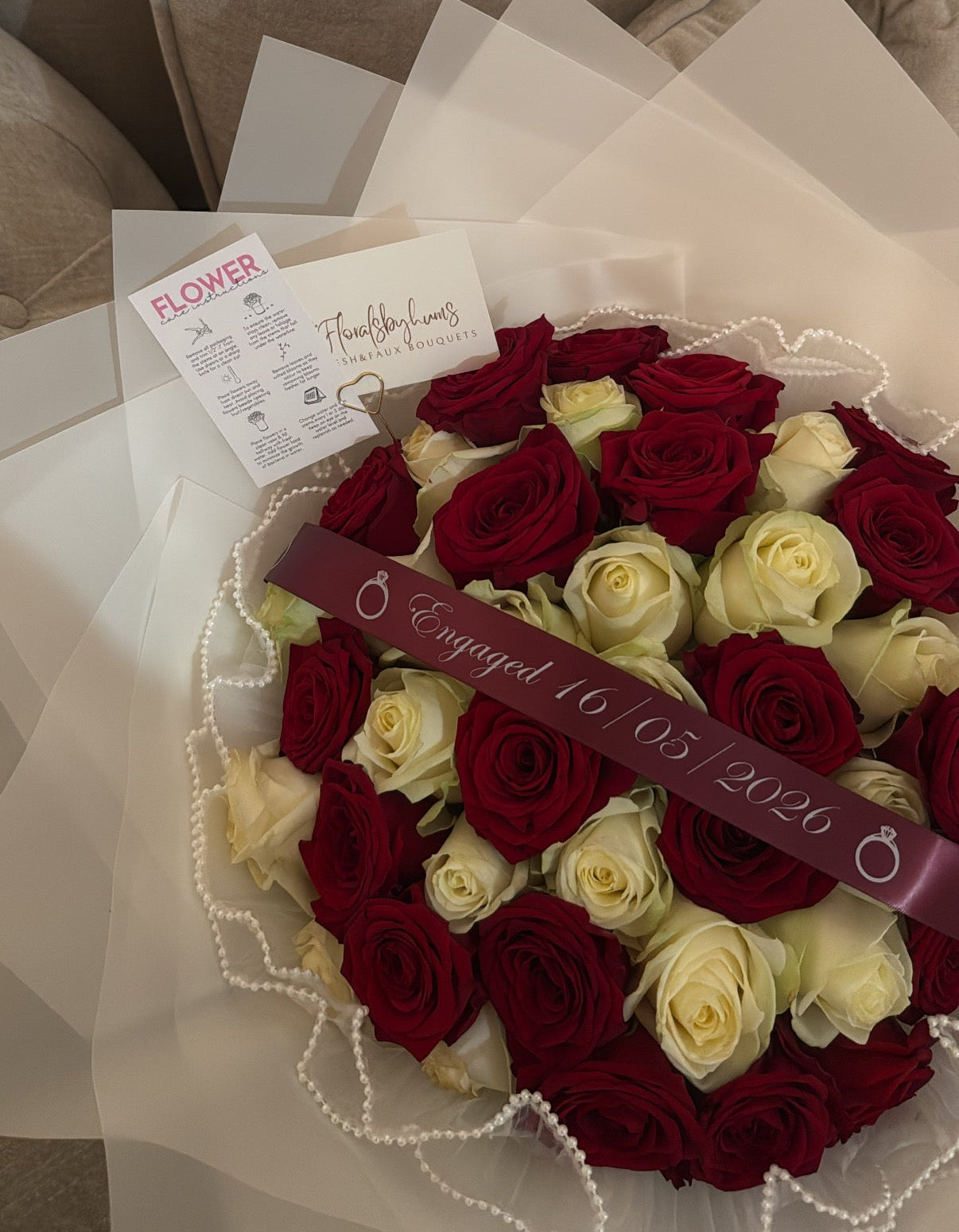Premium rose engagement bouquet