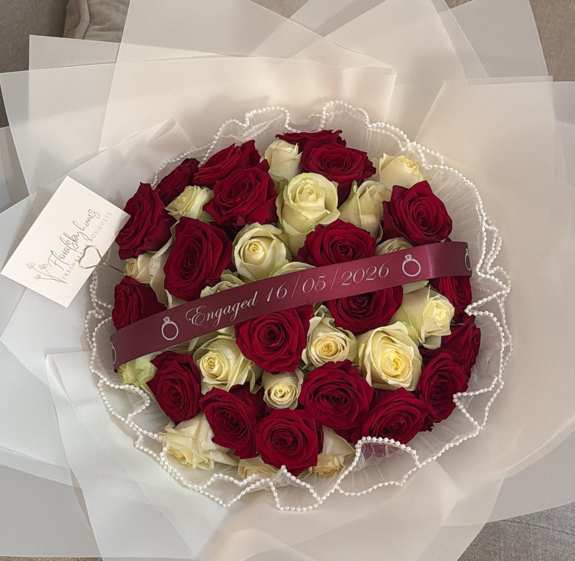 Premium rose engagement bouquet